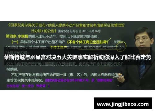 莱斯特城与水晶宫对决五大关键事实解析助你深入了解比赛走势